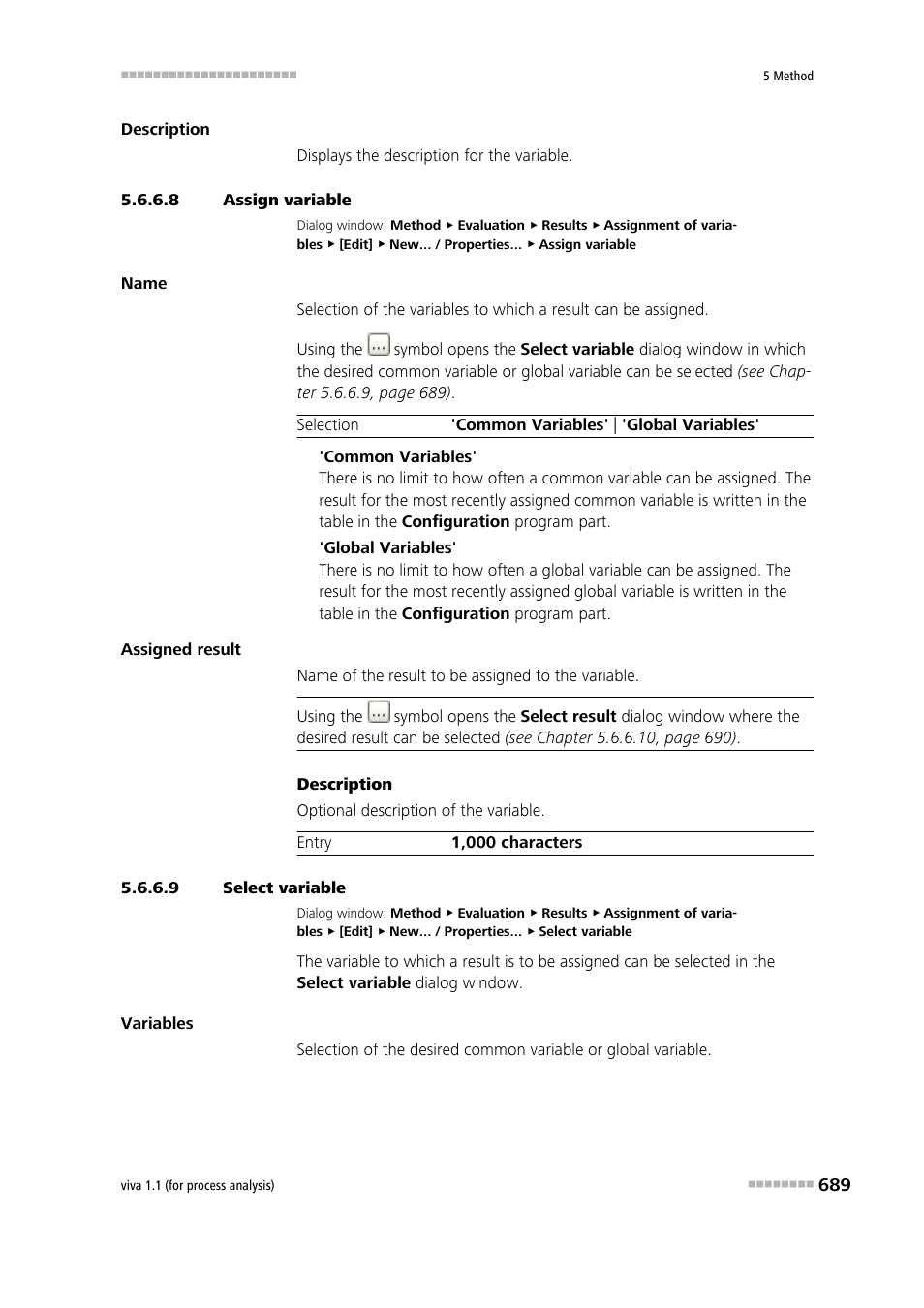 8 assign variable, 9 select variable | Metrohm viva 1.1 (ProLab) User Manual | Page 701 / 1085