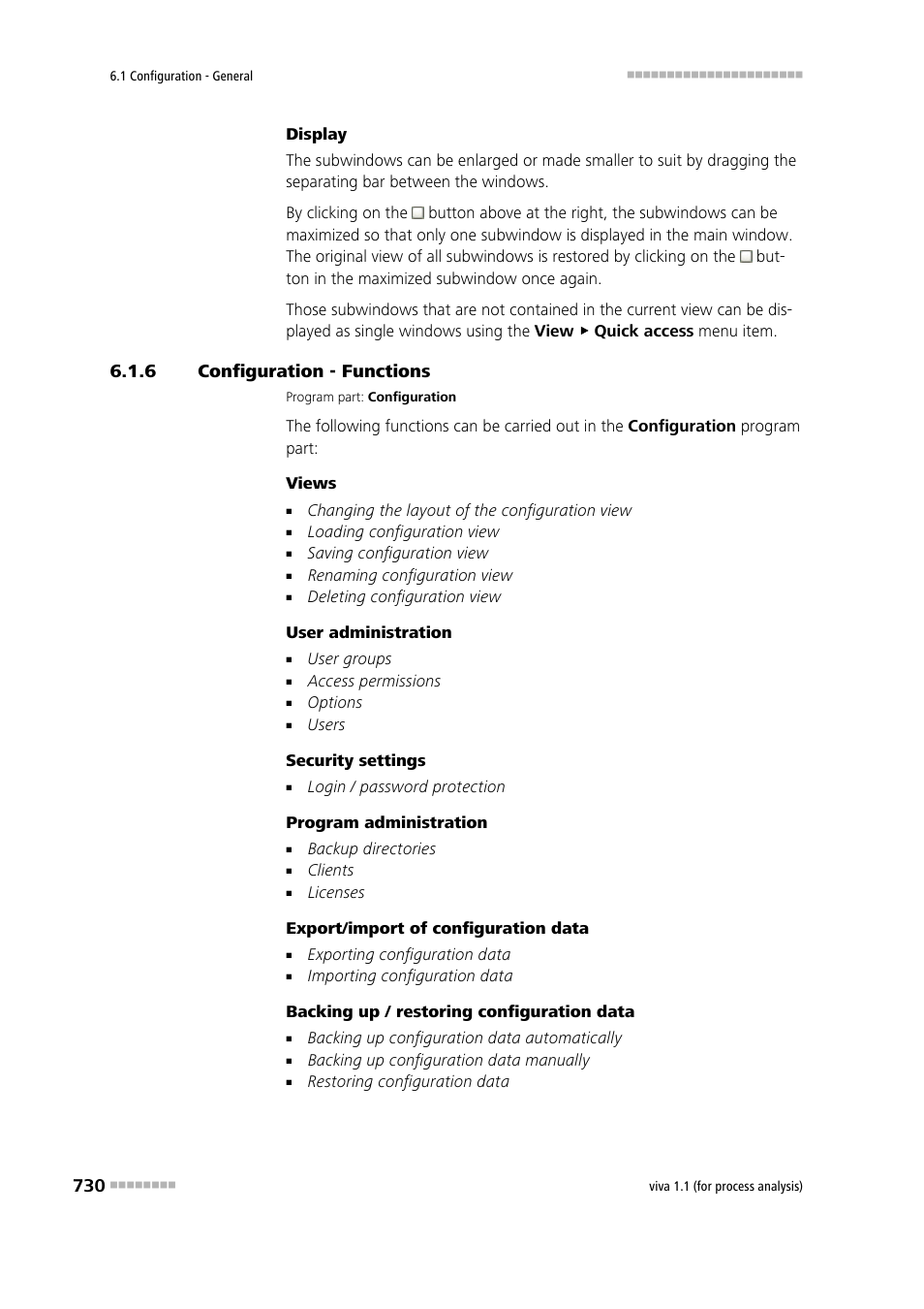 6 configuration - functions, Configuration - functions | Metrohm viva 1.1 (ProLab) User Manual | Page 742 / 1085