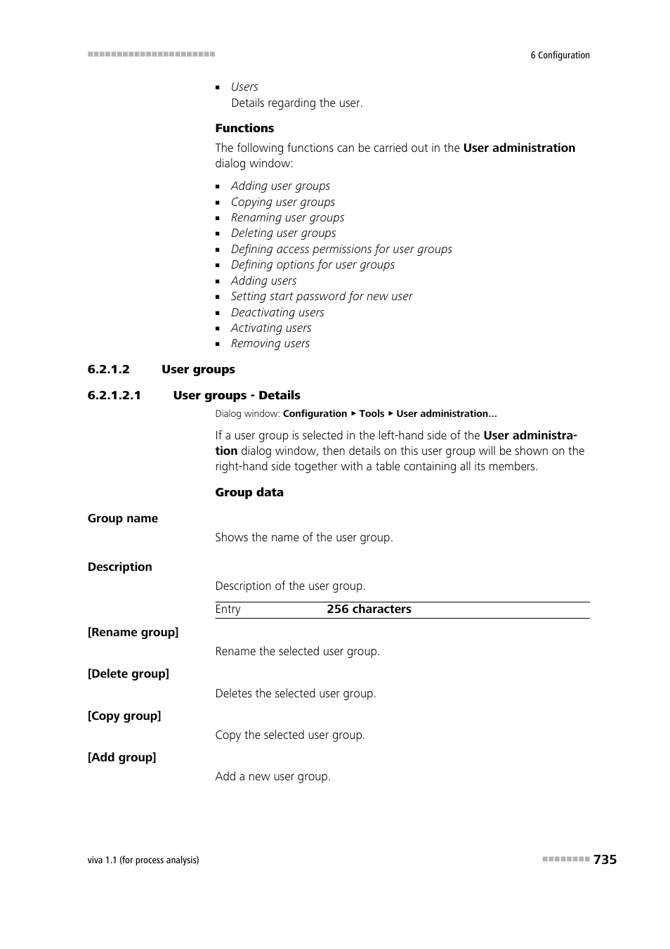 2 user groups, 1 user groups - details | Metrohm viva 1.1 (ProLab) User Manual | Page 747 / 1085