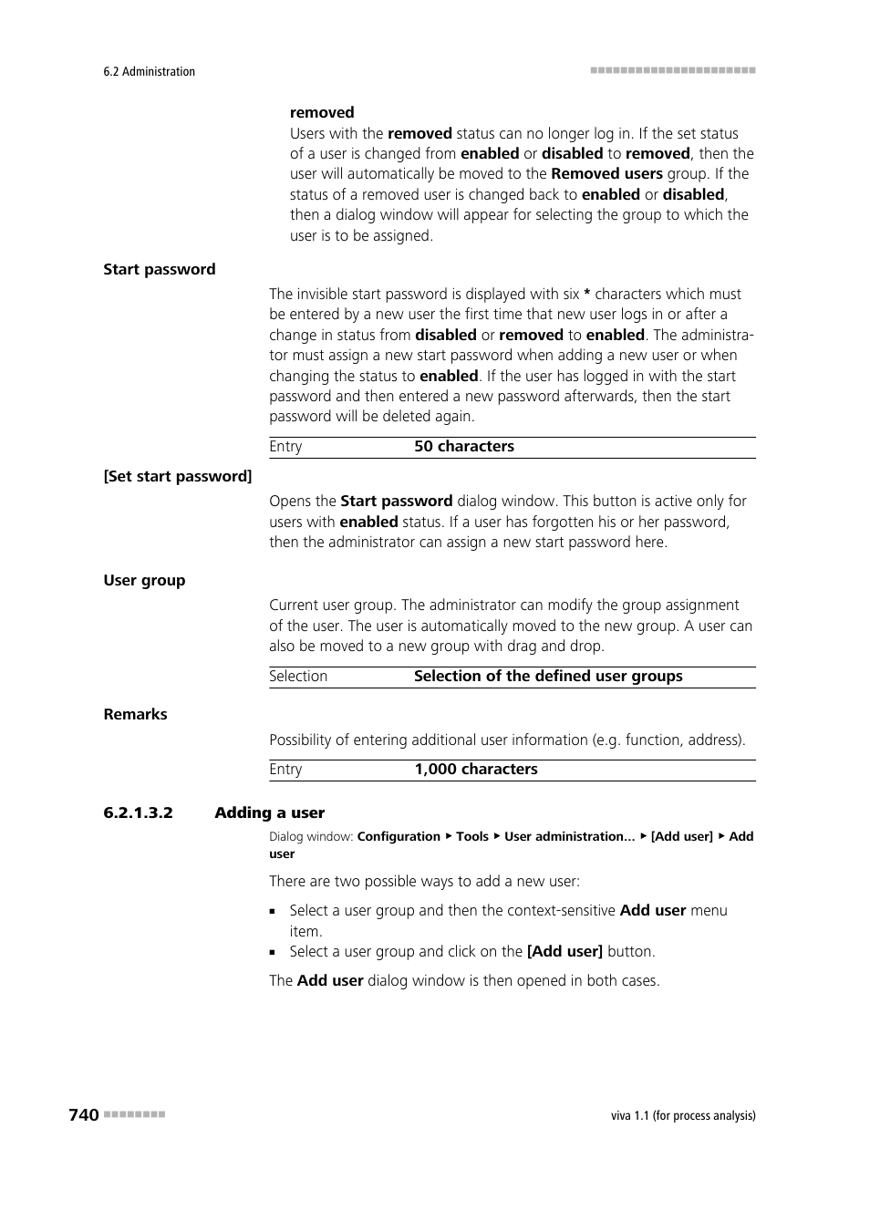 2 adding a user, Adding users | Metrohm viva 1.1 (ProLab) User Manual | Page 752 / 1085