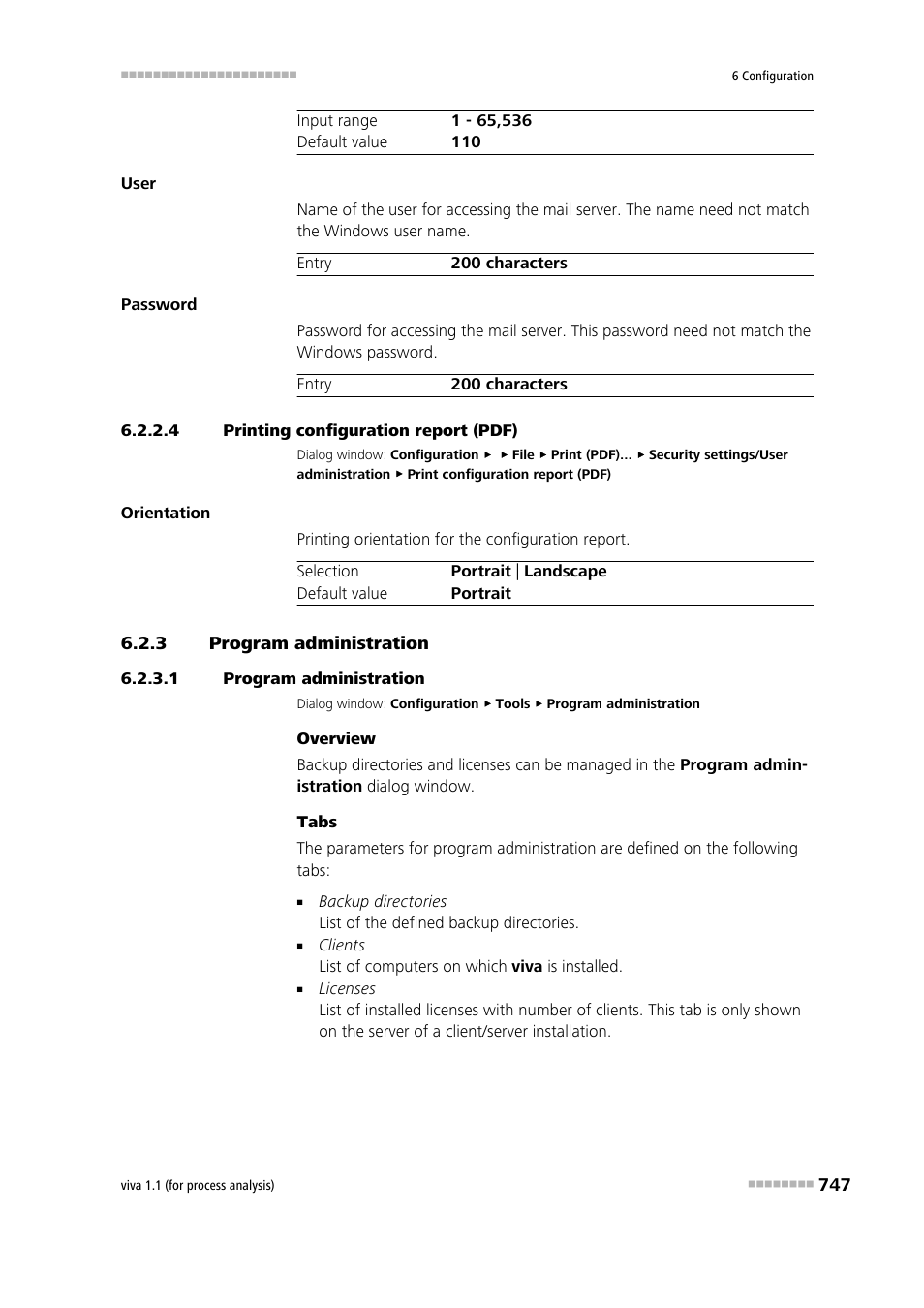 4 printing configuration report (pdf), 3 program administration, 1 program administration | Program administration | Metrohm viva 1.1 (ProLab) User Manual | Page 759 / 1085