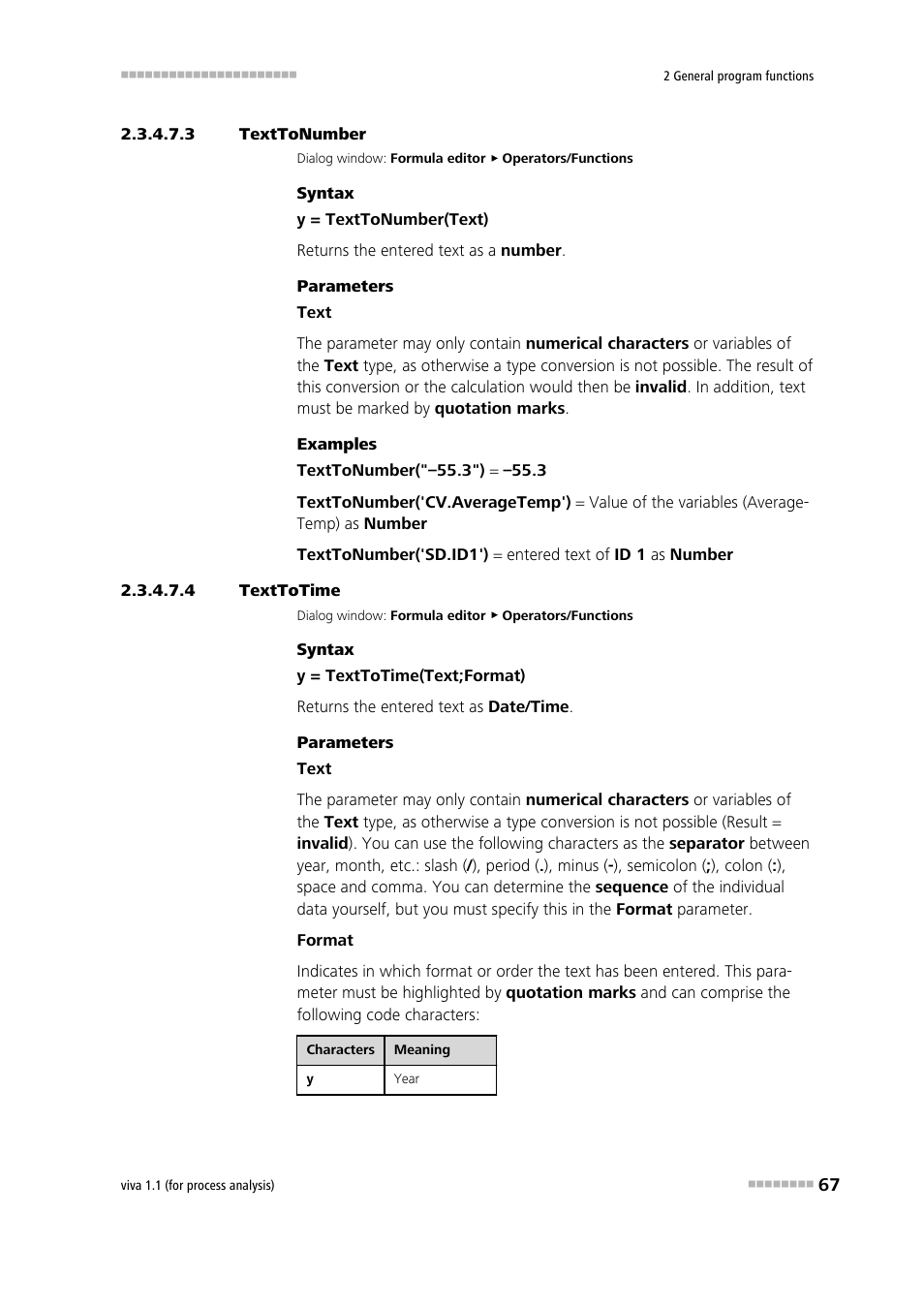 3 texttonumber, 4 texttotime, Texttonumber | Texttotime | Metrohm viva 1.1 (ProLab) User Manual | Page 79 / 1085