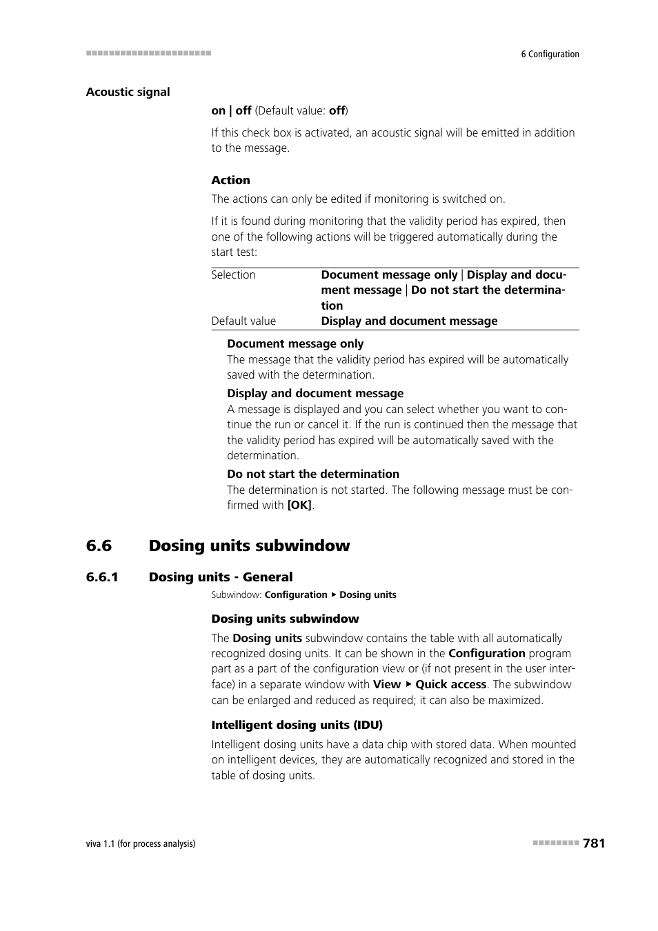 6 dosing units subwindow, 1 dosing units - general, Dosing units subwindow | Dosing units - general, Dosing units | Metrohm viva 1.1 (ProLab) User Manual | Page 793 / 1085