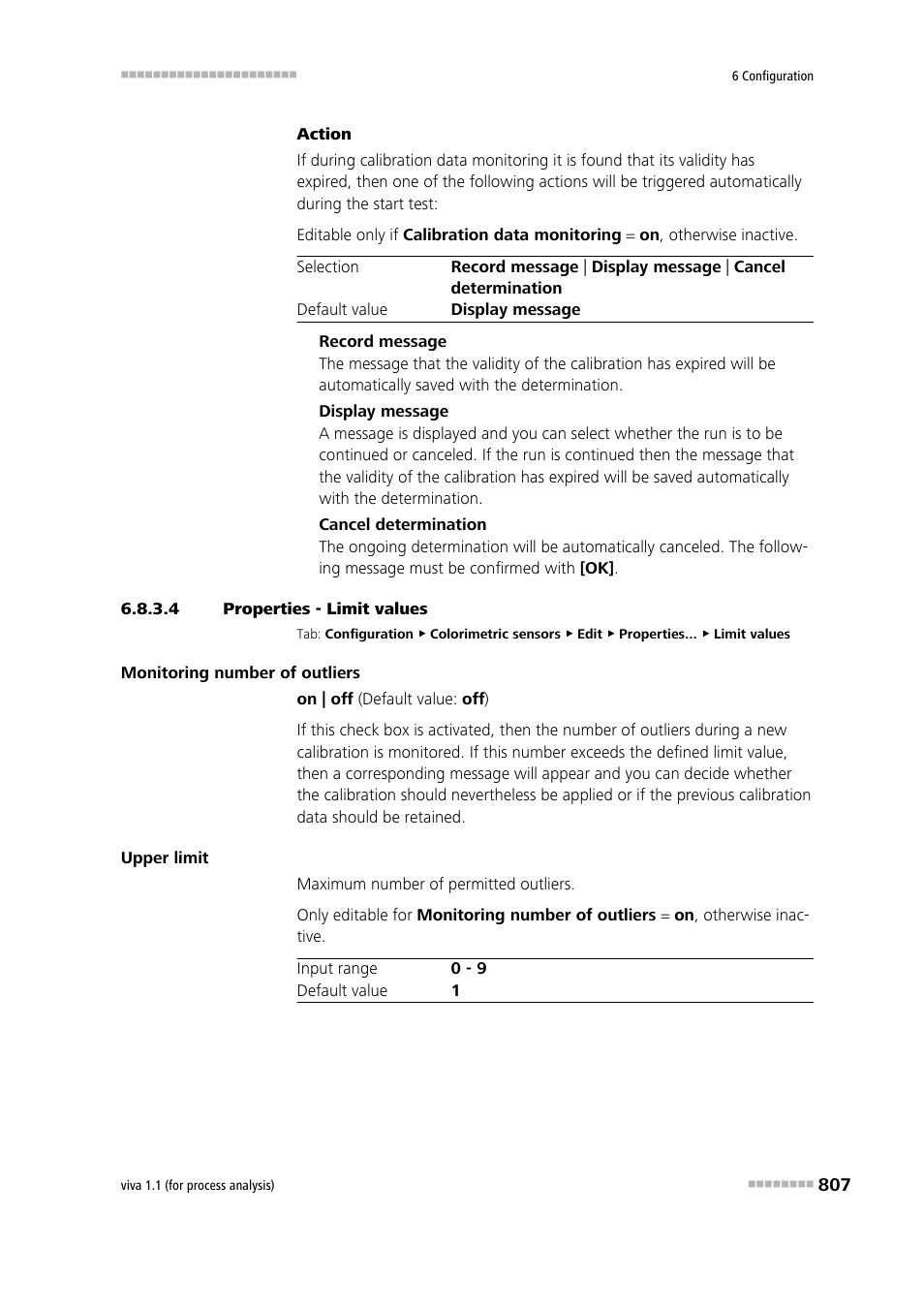 4 properties - limit values, Limit values | Metrohm viva 1.1 (ProLab) User Manual | Page 819 / 1085