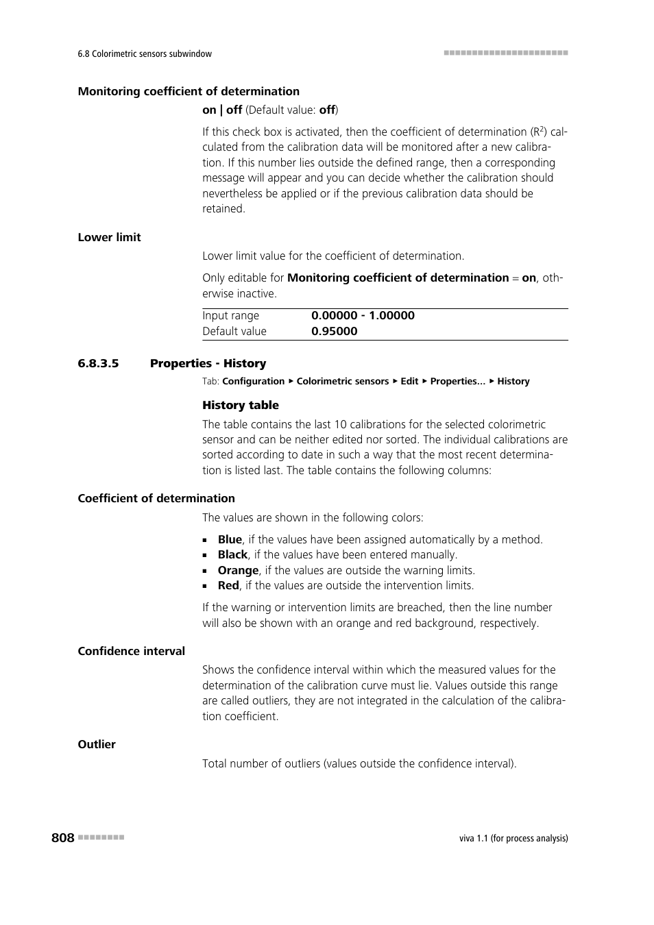 5 properties - history, History | Metrohm viva 1.1 (ProLab) User Manual | Page 820 / 1085