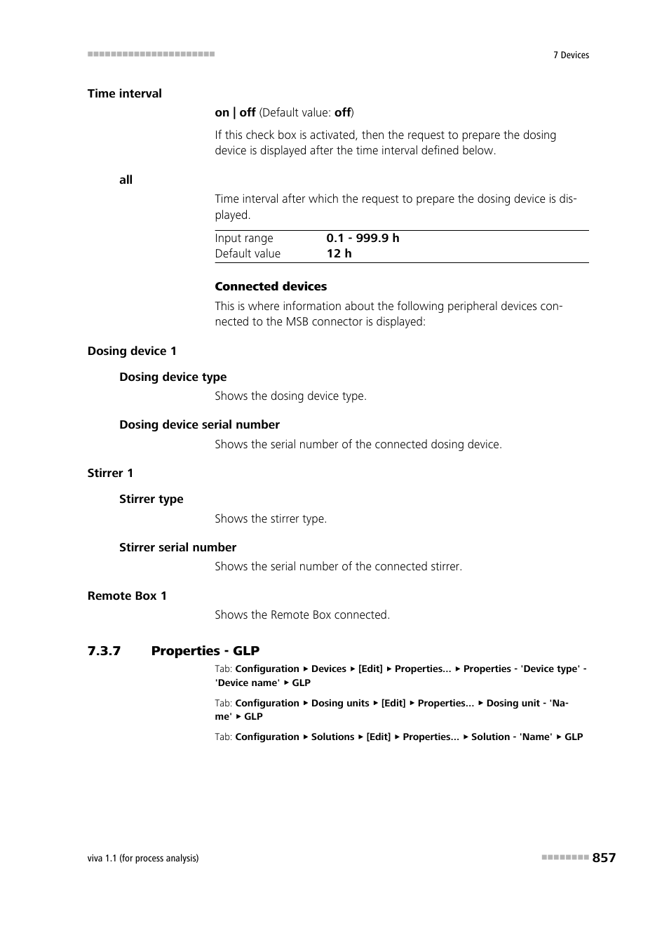 7 properties - glp, Properties - glp | Metrohm viva 1.1 (ProLab) User Manual | Page 869 / 1085