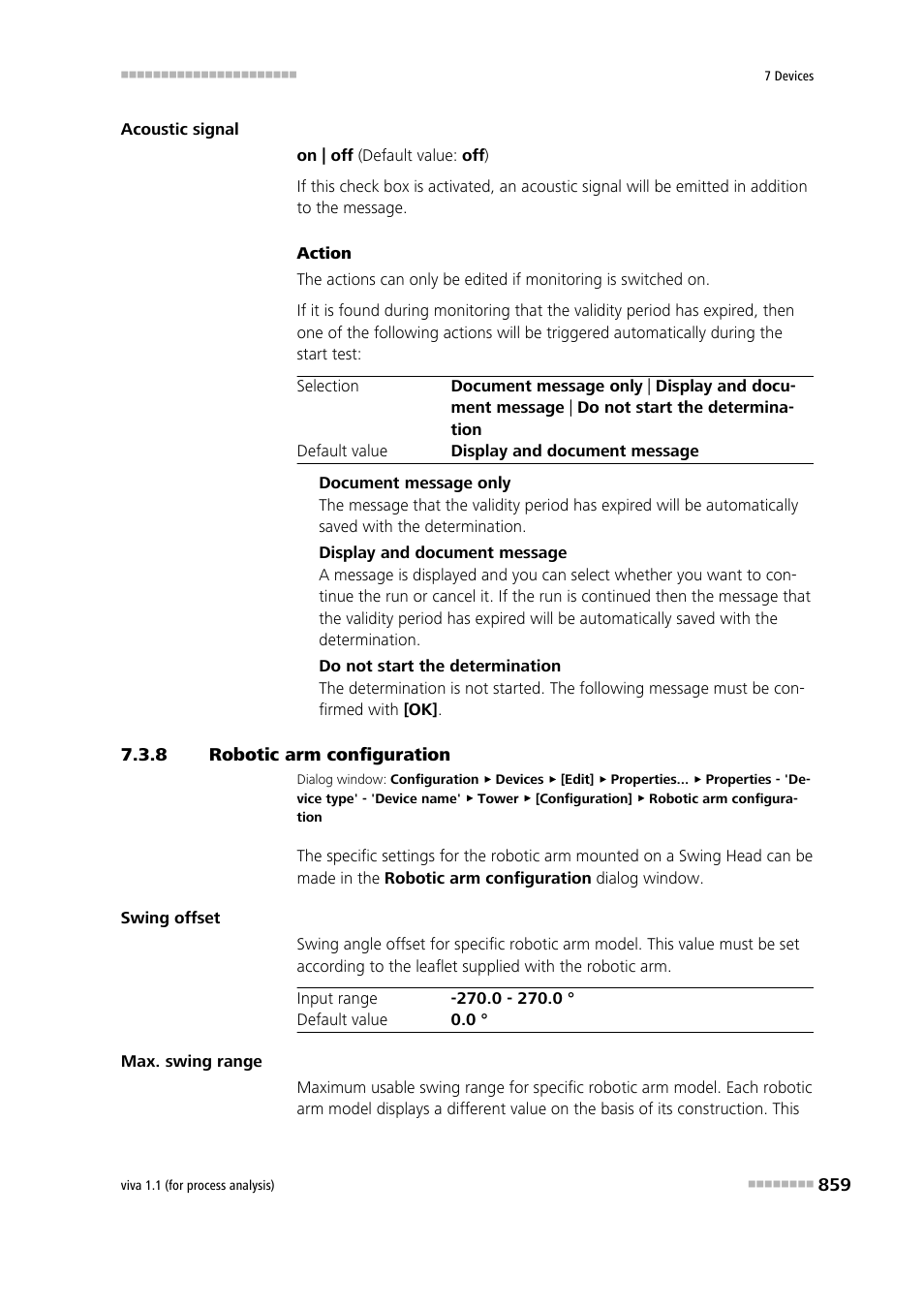 8 robotic arm configuration, Robotic arm configuration | Metrohm viva 1.1 (ProLab) User Manual | Page 871 / 1085