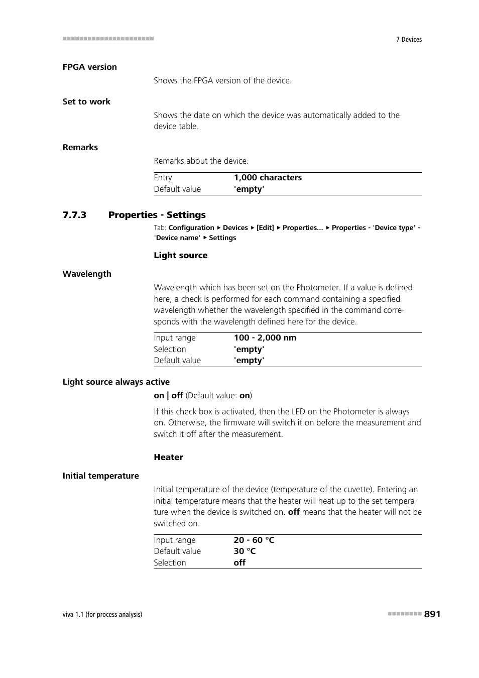 3 properties - settings, Properties - settings, Settings | Metrohm viva 1.1 (ProLab) User Manual | Page 903 / 1085