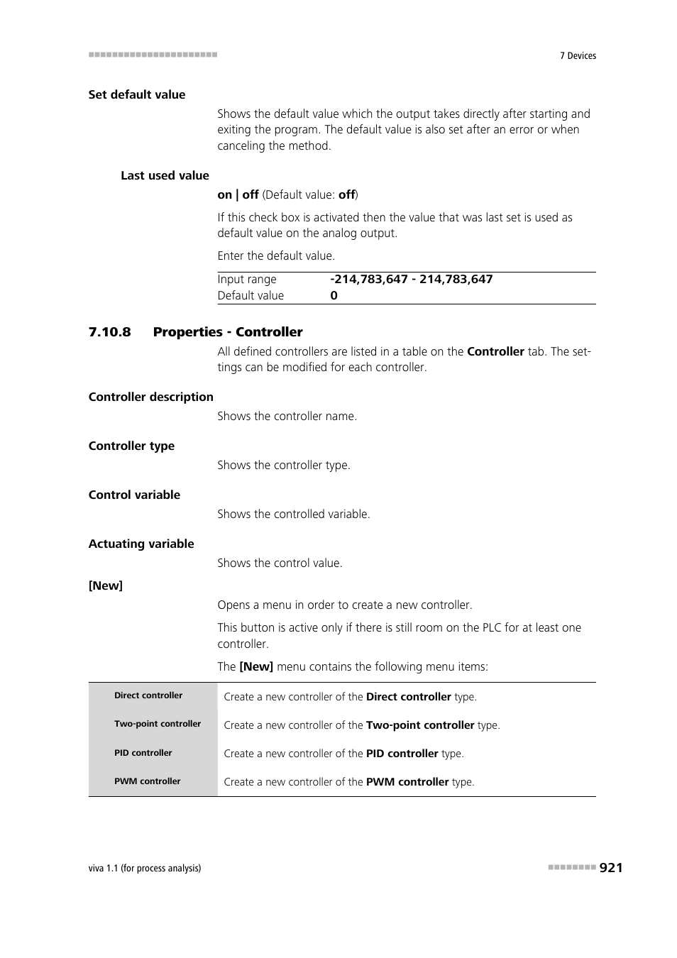 8 properties - controller, Properties - controller, Controller | Metrohm viva 1.1 (ProLab) User Manual | Page 933 / 1085