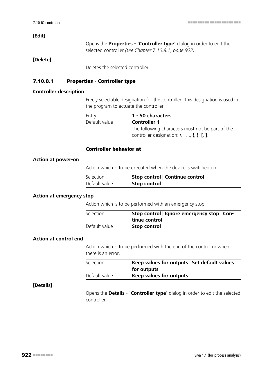 1 properties - controller type | Metrohm viva 1.1 (ProLab) User Manual | Page 934 / 1085