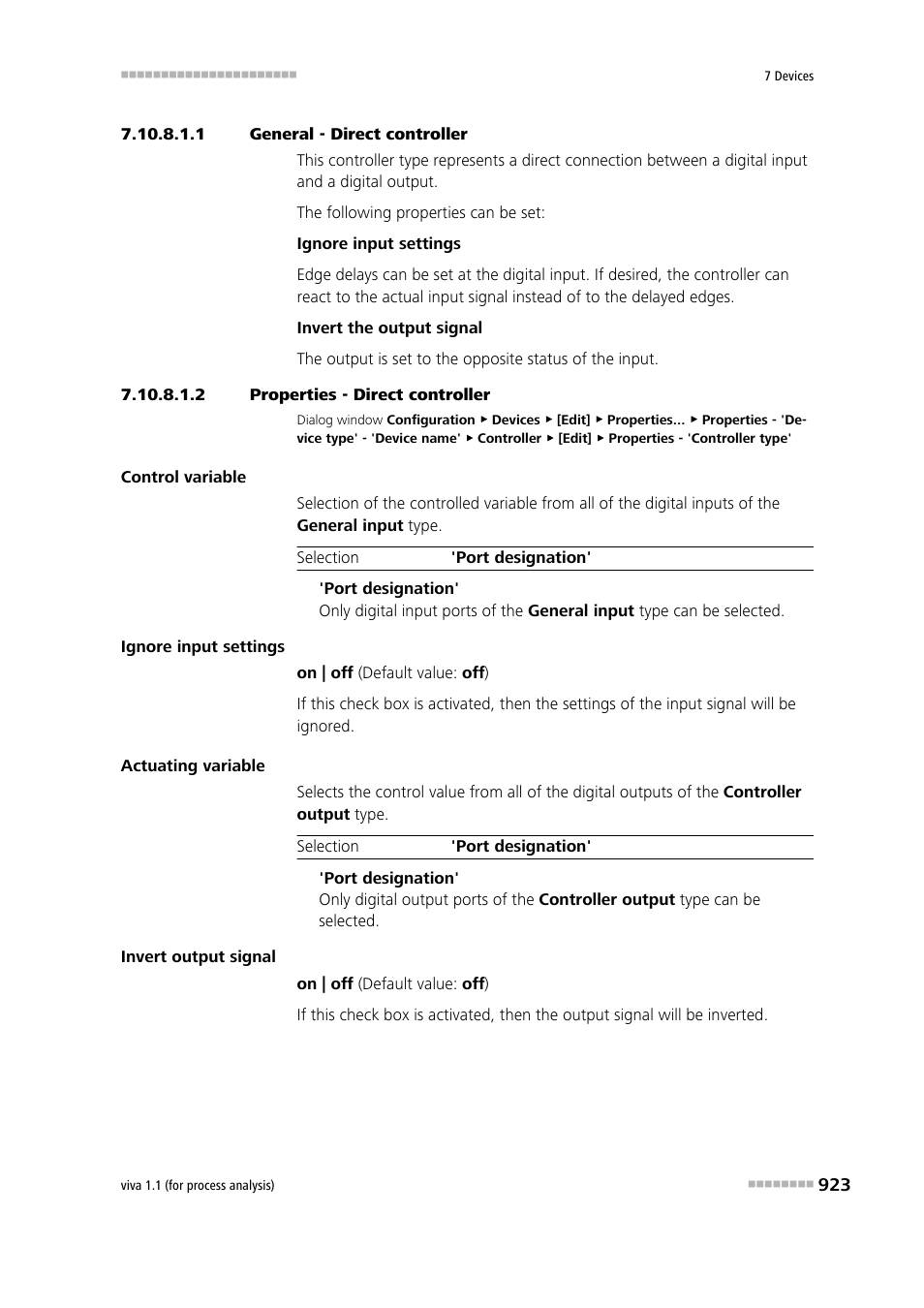 1 general - direct controller, 2 properties - direct controller | Metrohm viva 1.1 (ProLab) User Manual | Page 935 / 1085