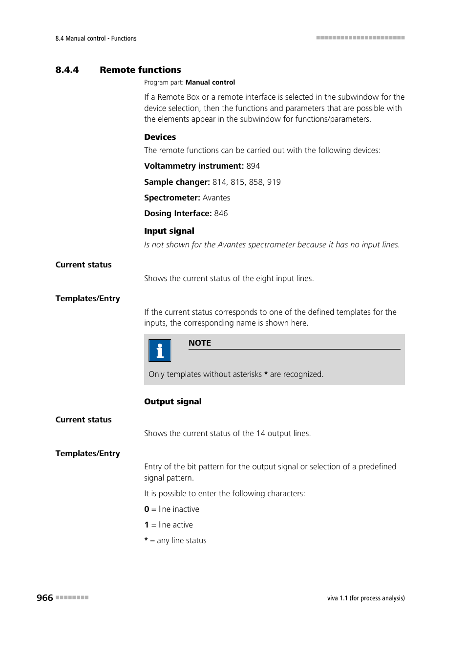 4 remote functions, Remote functions | Metrohm viva 1.1 (ProLab) User Manual | Page 978 / 1085