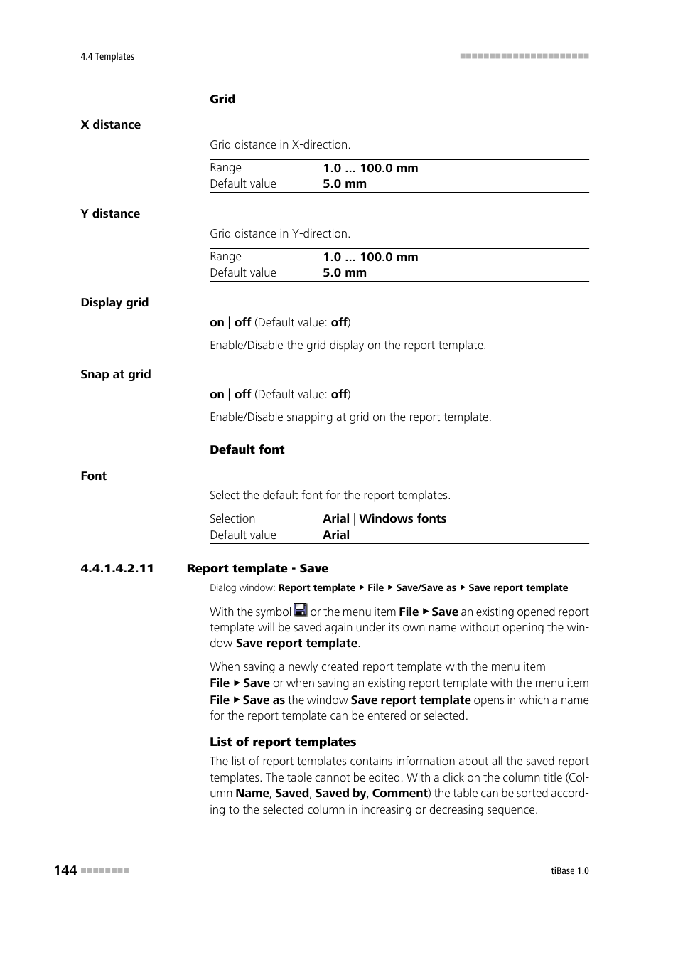 11 report template - save, Save report template | Metrohm tiBase 1.0 Manual User Manual | Page 152 / 339