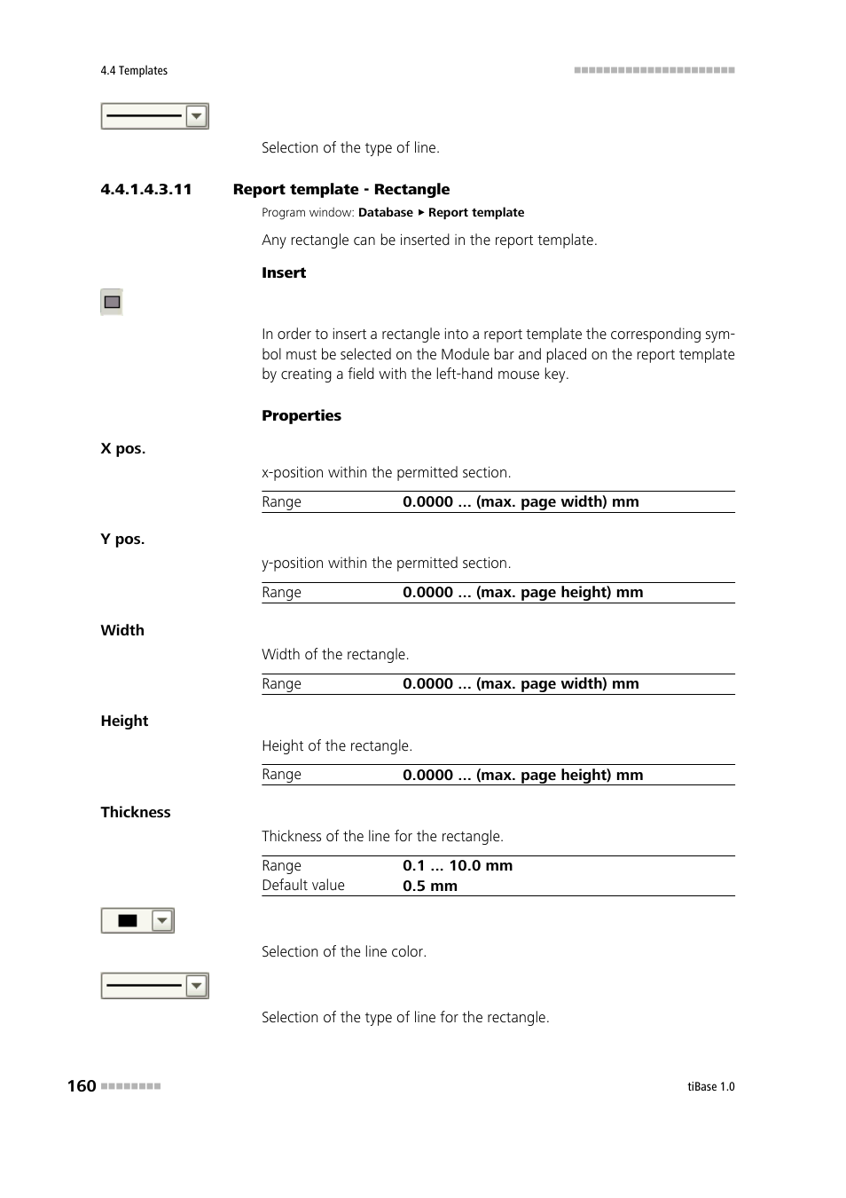 11 report template - rectangle, Rectangle | Metrohm tiBase 1.0 Manual User Manual | Page 168 / 339