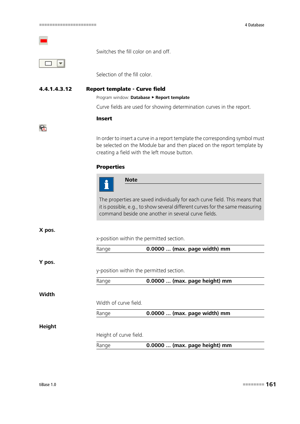 12 report template - curve field, Curve | Metrohm tiBase 1.0 Manual User Manual | Page 169 / 339