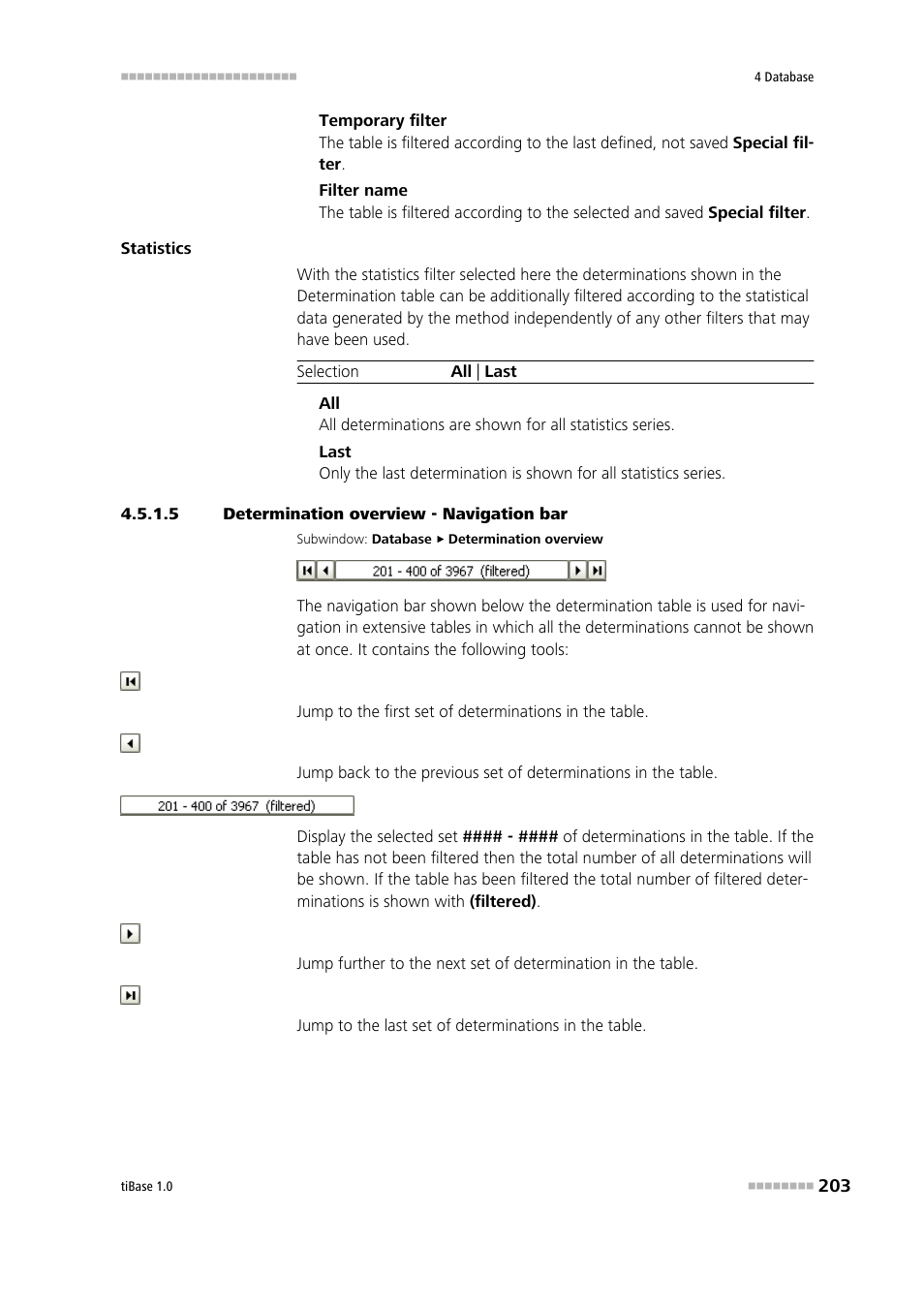 5 determination overview - navigation bar | Metrohm tiBase 1.0 Manual User Manual | Page 211 / 339