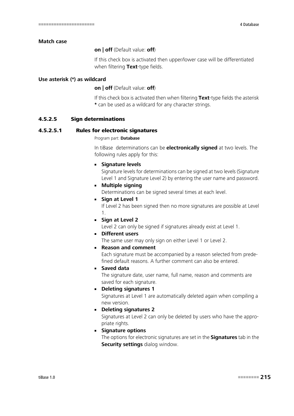5 sign determinations, 1 rules for electronic signatures | Metrohm tiBase 1.0 Manual User Manual | Page 223 / 339
