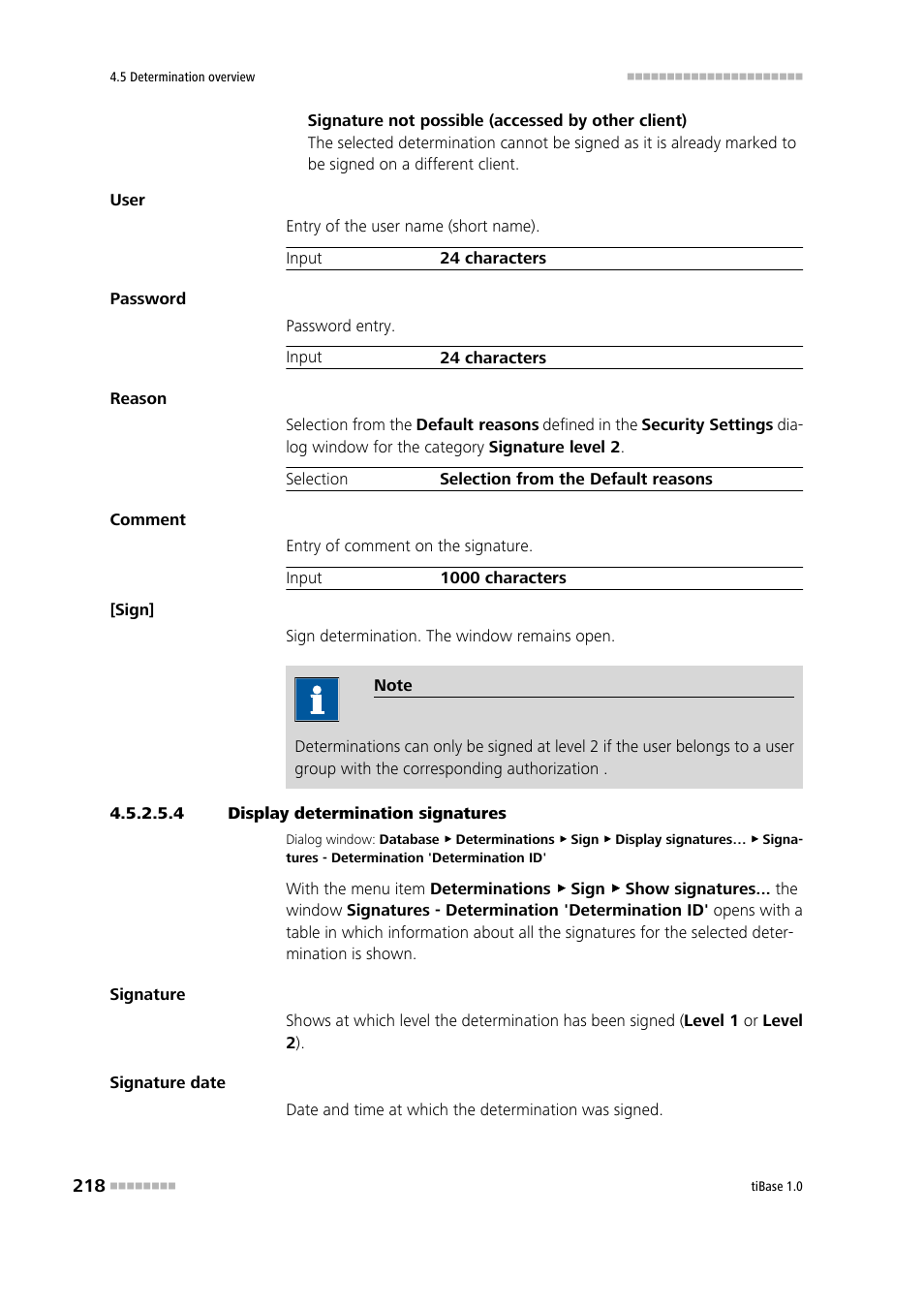 4 display determination signatures | Metrohm tiBase 1.0 Manual User Manual | Page 226 / 339