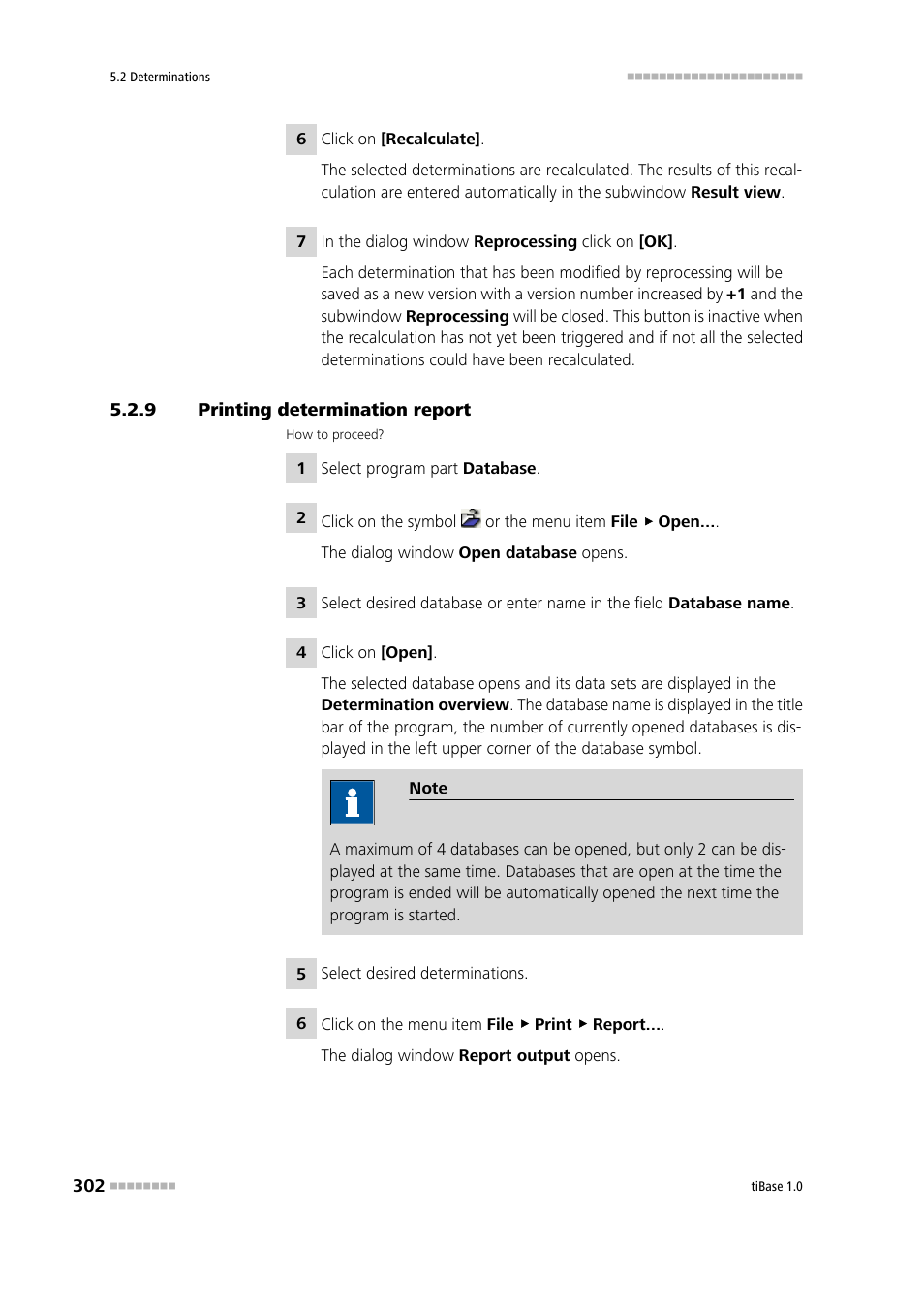 9 printing determination report, Printing determination report | Metrohm tiBase 1.0 Manual User Manual | Page 310 / 339