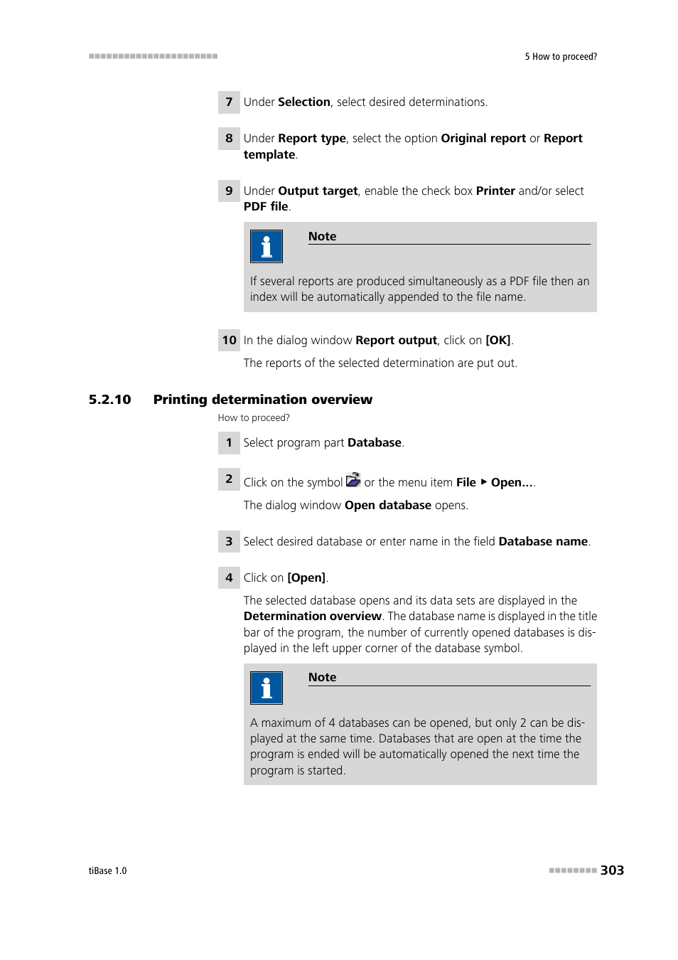 10 printing determination overview, Printing determination overview | Metrohm tiBase 1.0 Manual User Manual | Page 311 / 339