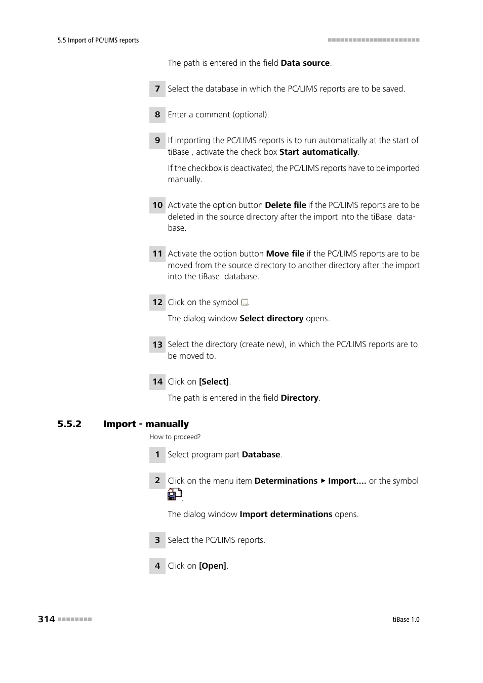 2 import - manually, Import - manually | Metrohm tiBase 1.0 Manual User Manual | Page 322 / 339