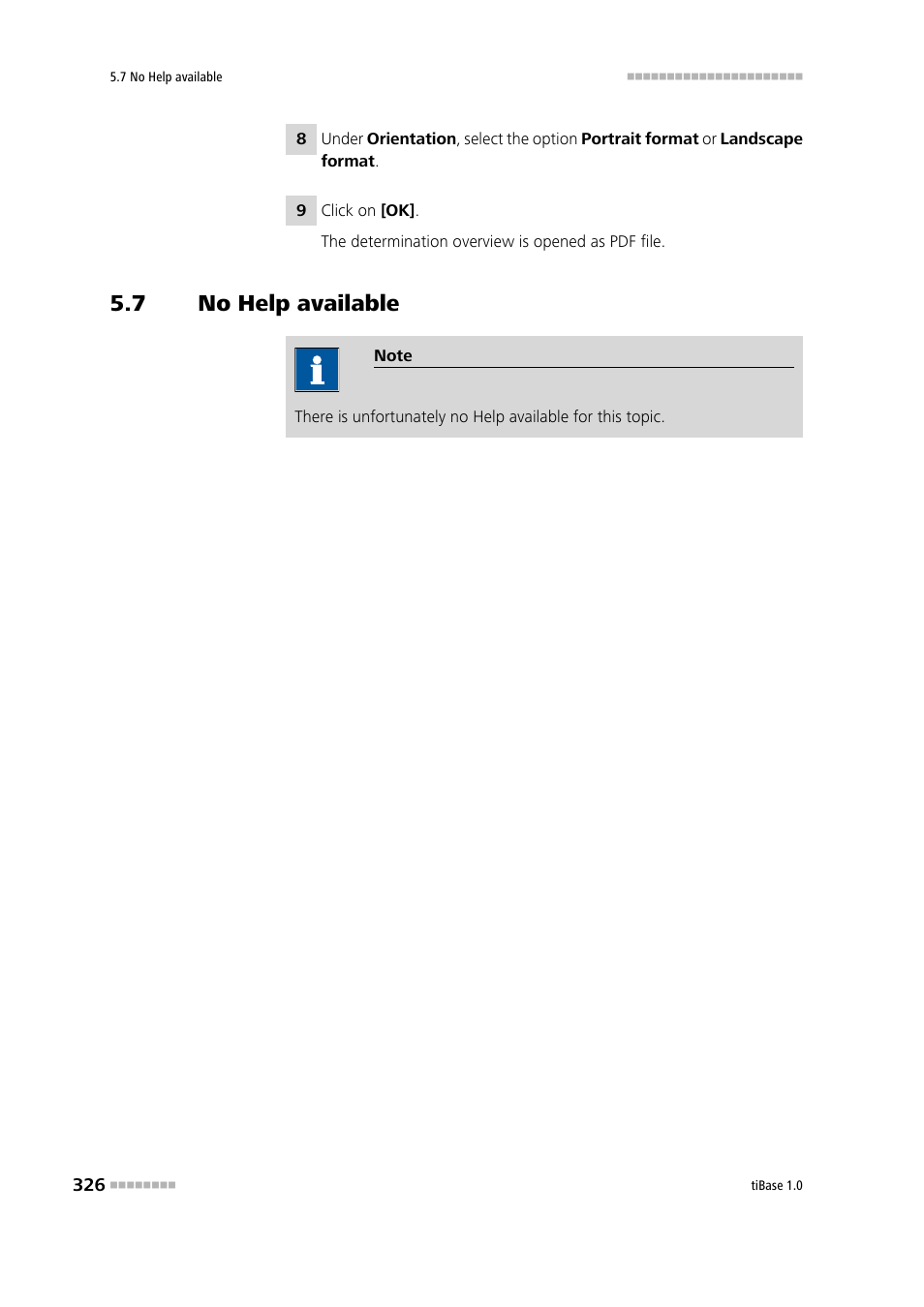 7 no help available, No help available | Metrohm tiBase 1.0 Manual User Manual | Page 334 / 339