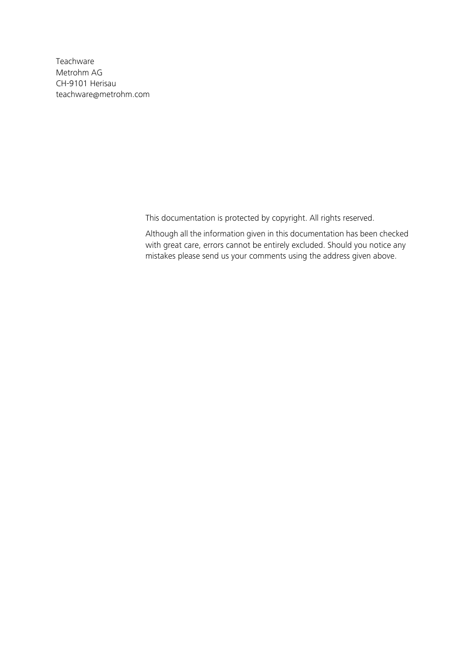 Metrohm tiBase 1.0 Manual User Manual | Page 4 / 339
