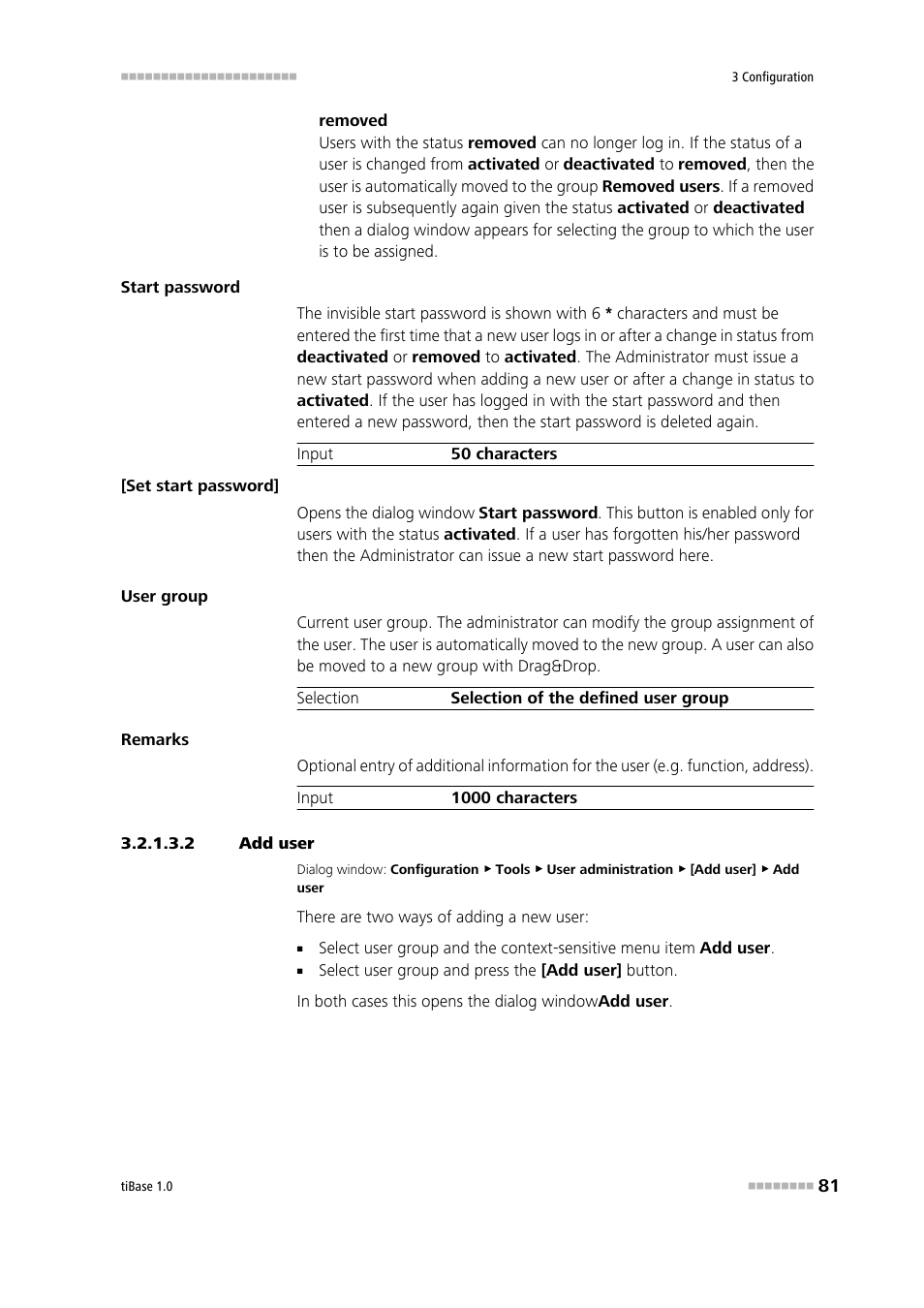 2 add user, Add user | Metrohm tiBase 1.0 Manual User Manual | Page 89 / 339