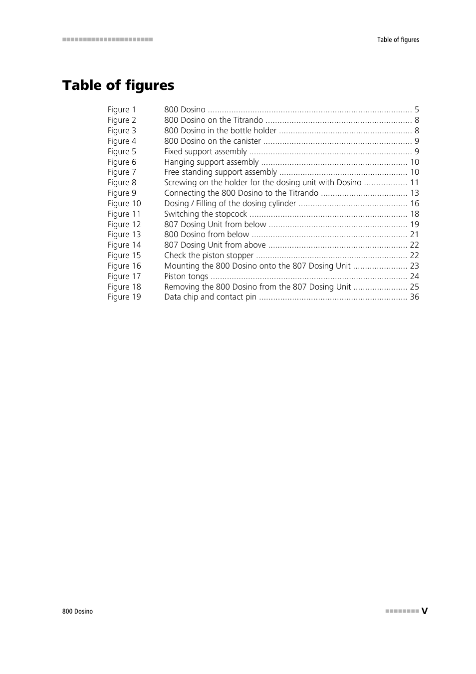 Table of figures | Metrohm 800 Dosino User Manual | Page 7 / 53