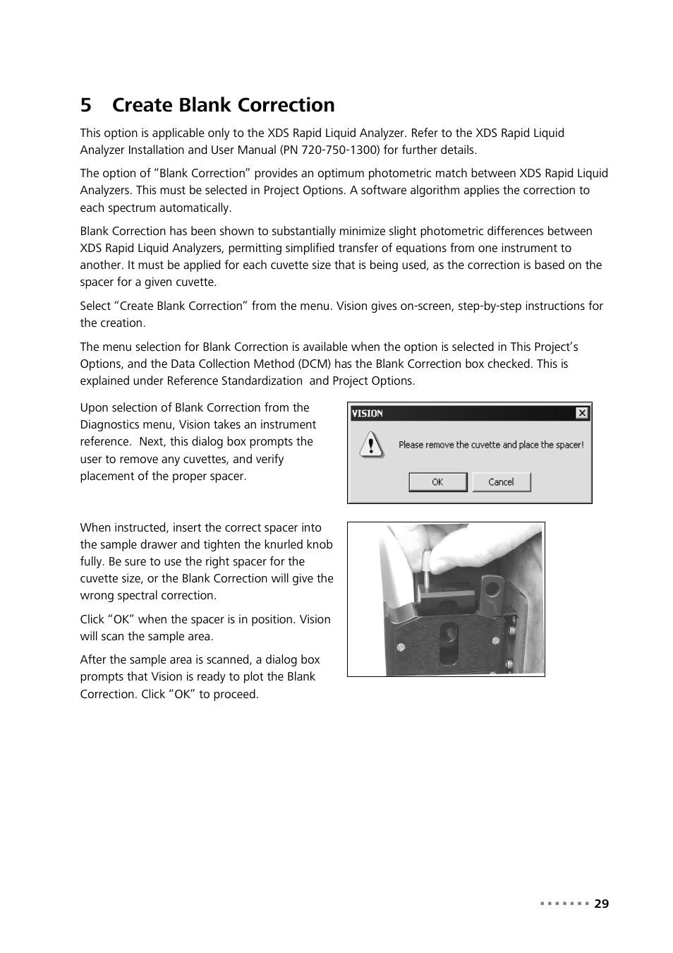 5 create blank correction, Create blank correction, 5create blank correction | Metrohm Vision – Diagnostics User Manual | Page 31 / 65
