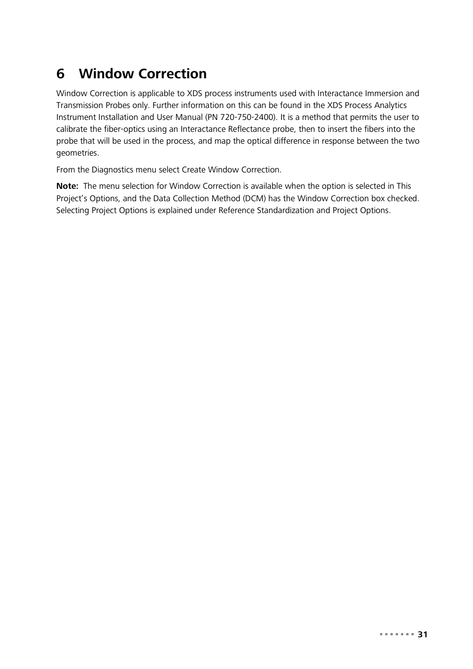 6 window correction, Window correction, 6window correction | Metrohm Vision – Diagnostics User Manual | Page 33 / 65