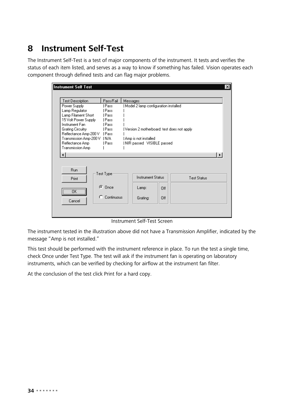 8 instrument self-test, Instrument self-test, 8instrument self-test | Metrohm Vision – Diagnostics User Manual | Page 36 / 65