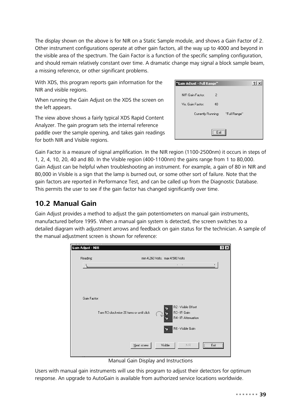 2 manual gain, Manual gain | Metrohm Vision – Diagnostics User Manual | Page 41 / 65