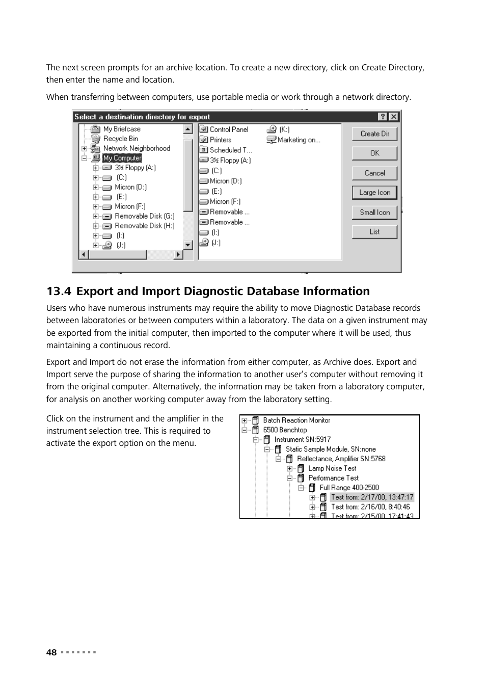 Export and import diagnostic database information | Metrohm Vision – Diagnostics User Manual | Page 50 / 65