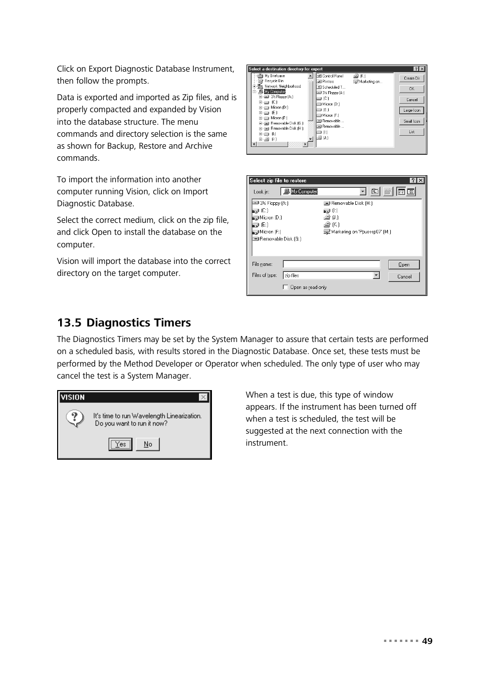 5 diagnostics timers, Diagnostics timers | Metrohm Vision – Diagnostics User Manual | Page 51 / 65