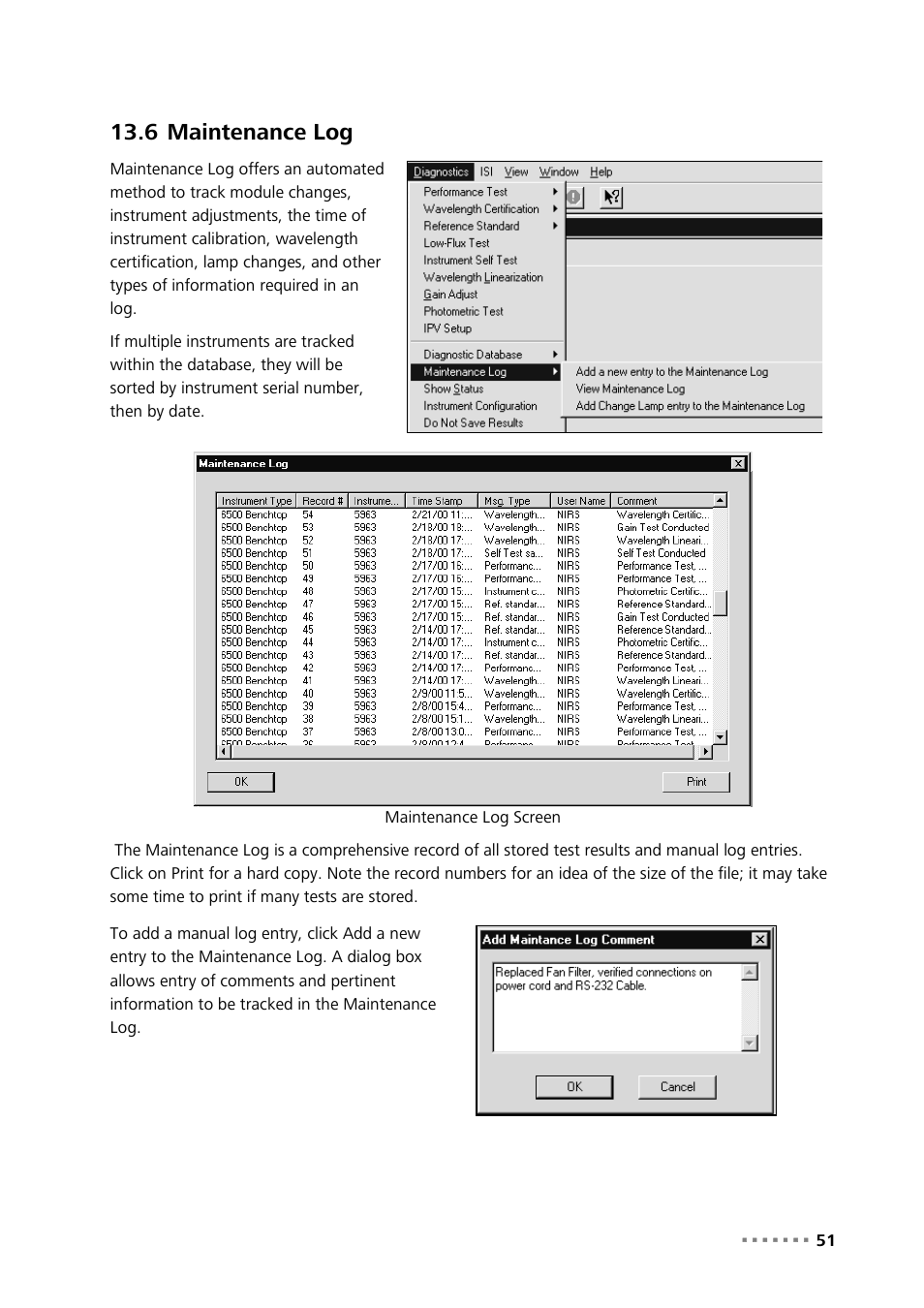 6 maintenance log, Maintenance log | Metrohm Vision – Diagnostics User Manual | Page 53 / 65