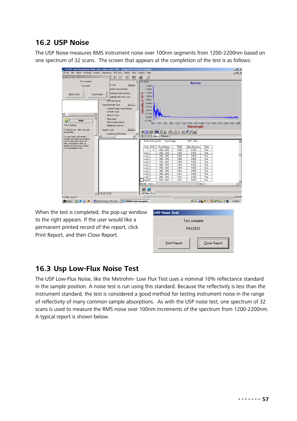 2 usp noise, 3 usp low-flux noise test, Usp noise | Usp low-flux noise test | Metrohm Vision – Diagnostics User Manual | Page 59 / 65