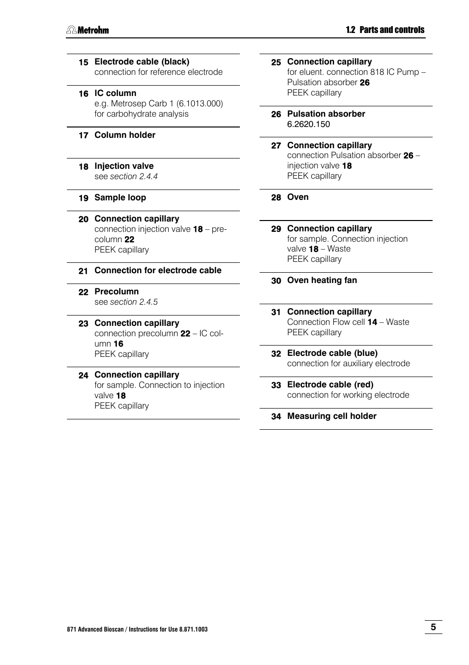 Metrohm 871 Advanced Bioscan User Manual | Page 13 / 56
