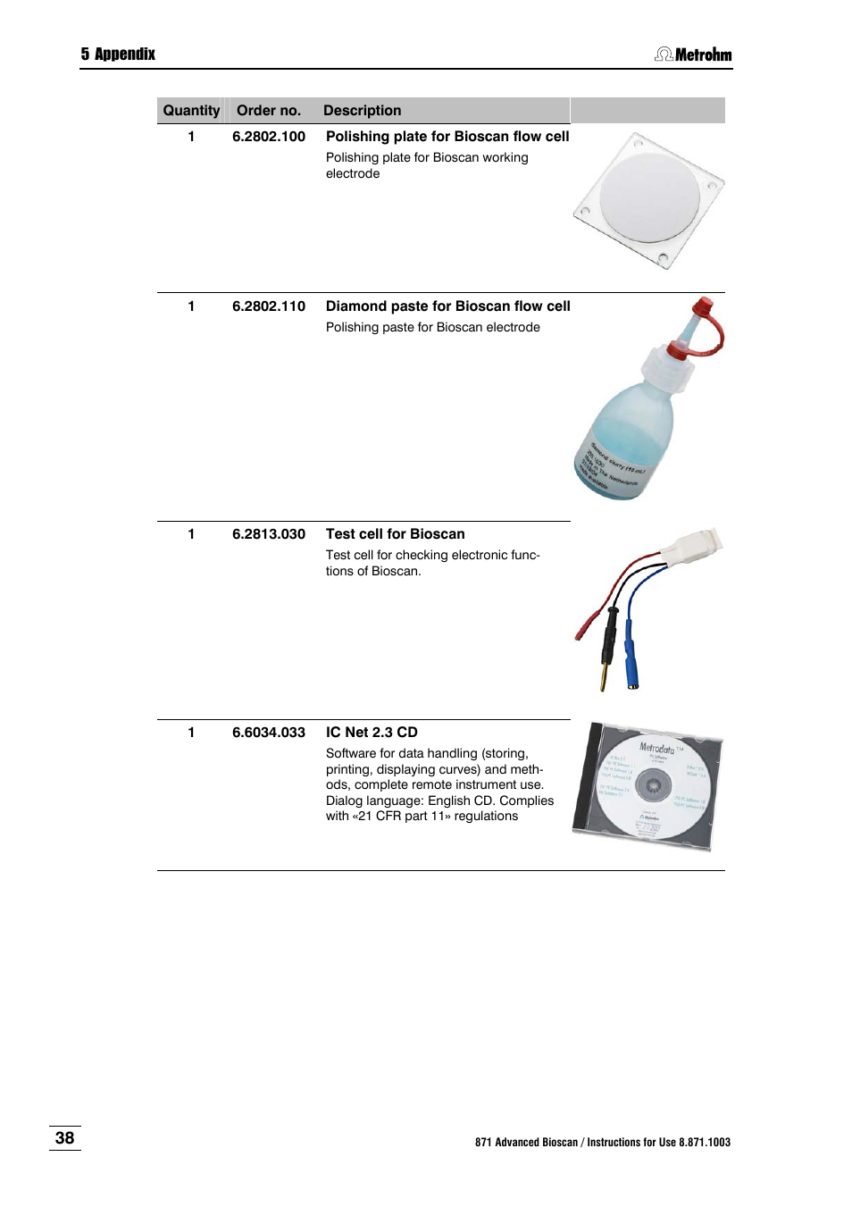 Metrohm 871 Advanced Bioscan User Manual | Page 46 / 56