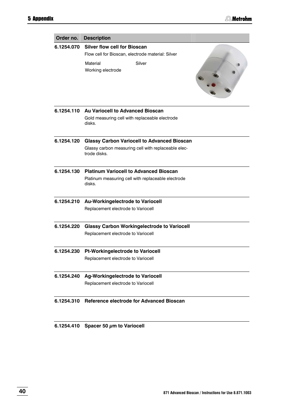 Metrohm 871 Advanced Bioscan User Manual | Page 48 / 56