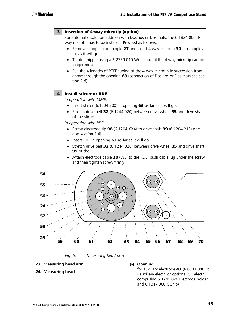 Metrohm 797 VA Computrace User Manual | Page 23 / 127