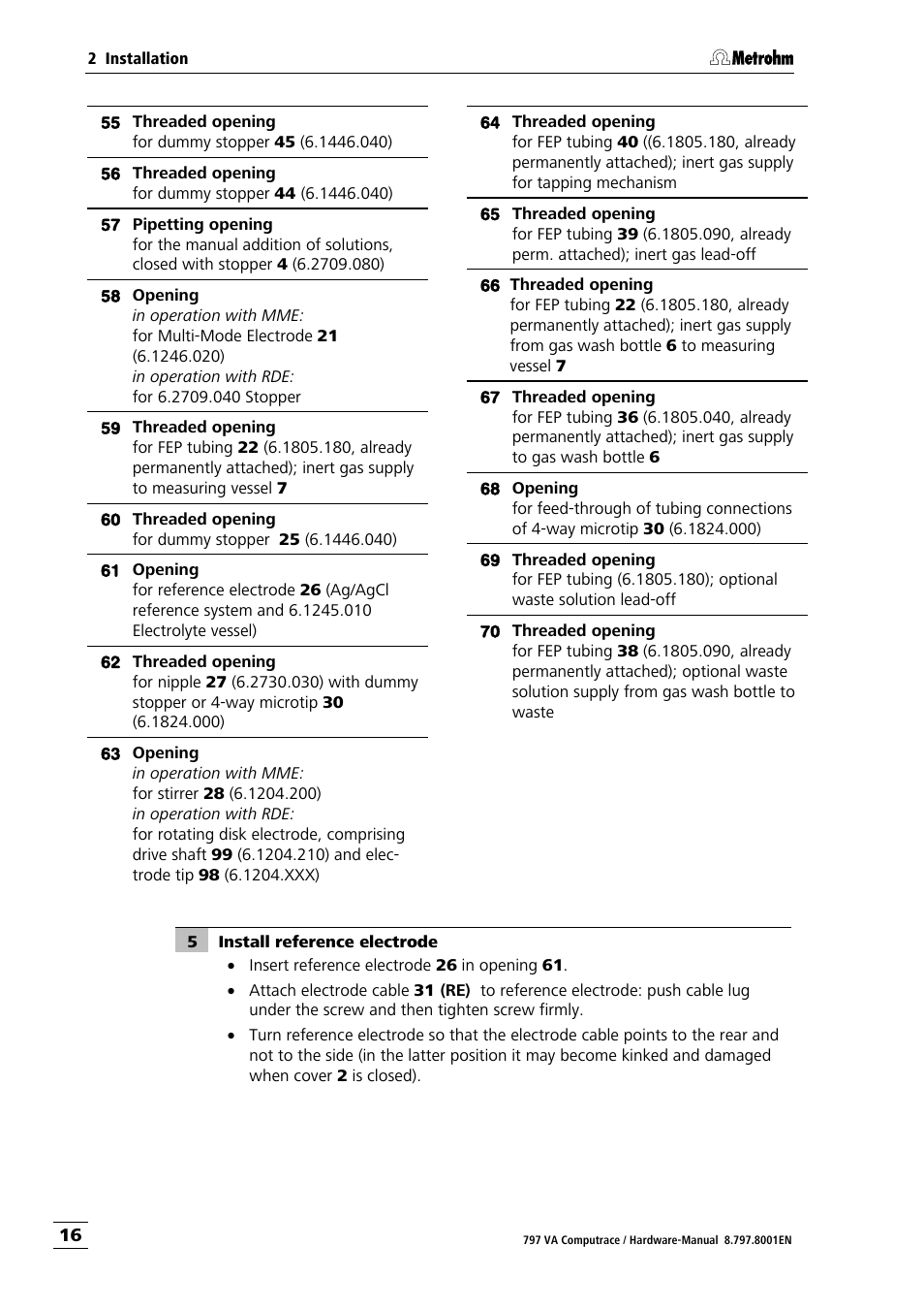 Metrohm 797 VA Computrace User Manual | Page 24 / 127