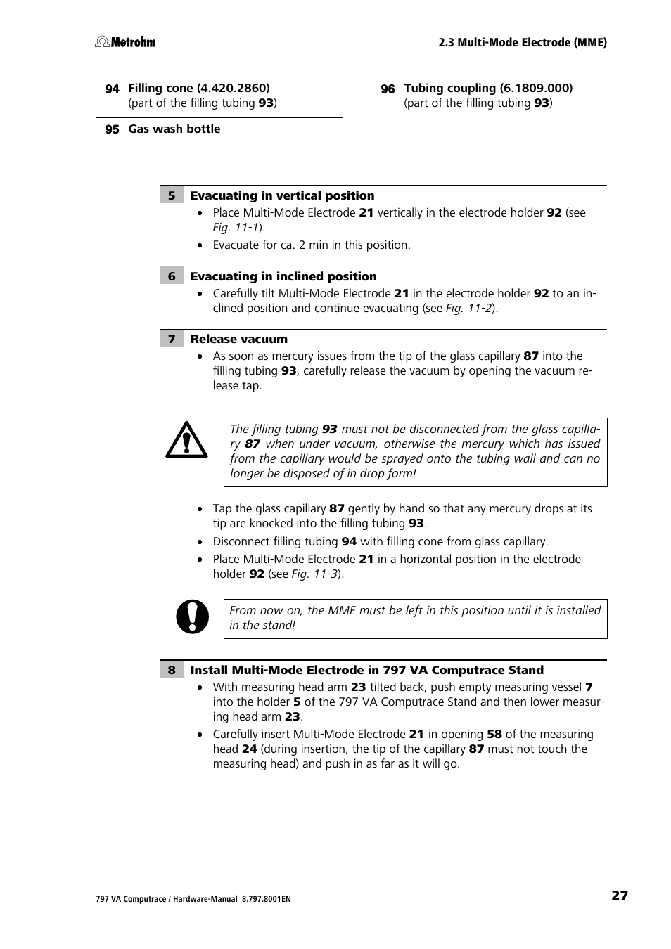 Metrohm 797 VA Computrace User Manual | Page 35 / 127