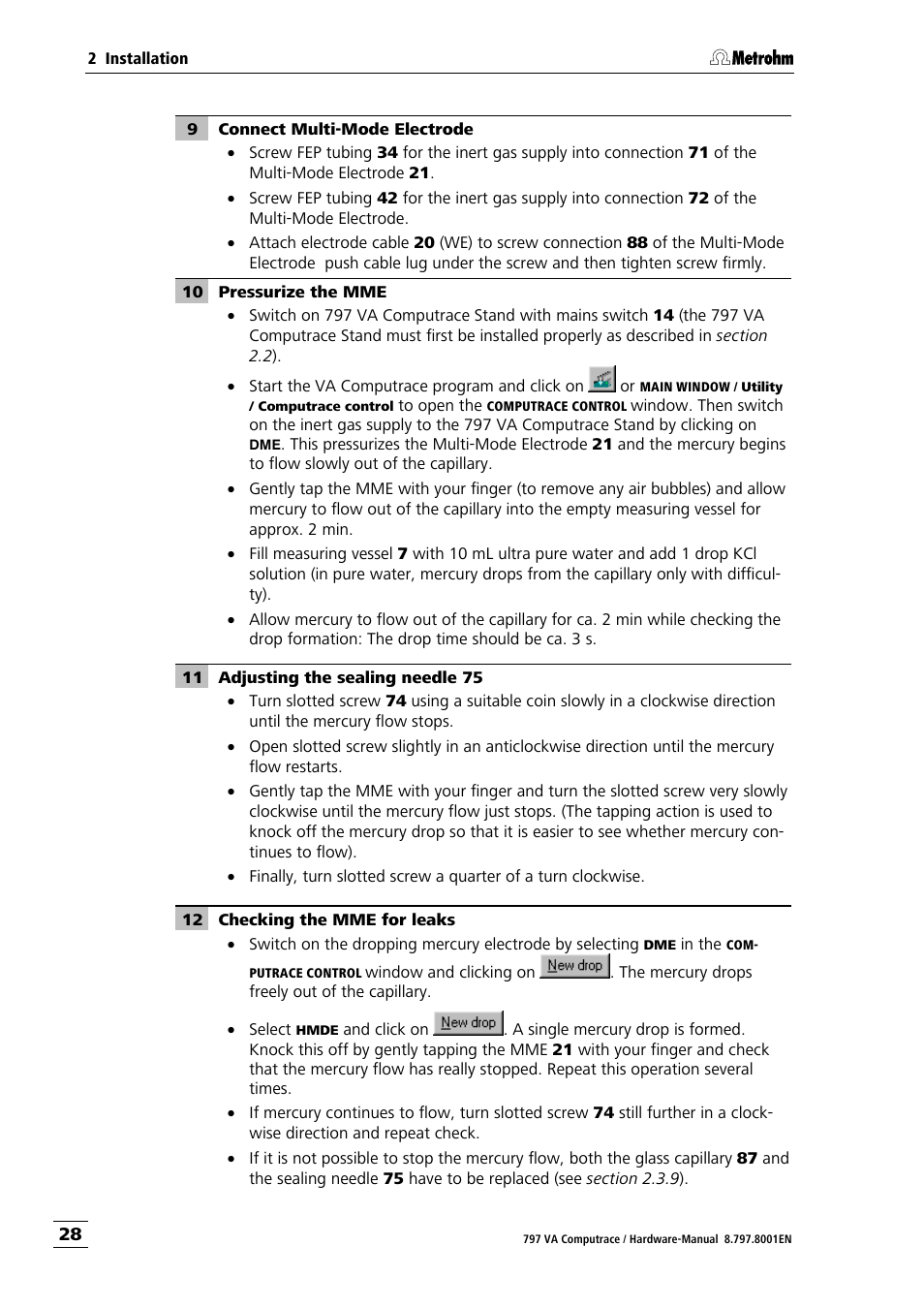 Metrohm 797 VA Computrace User Manual | Page 36 / 127