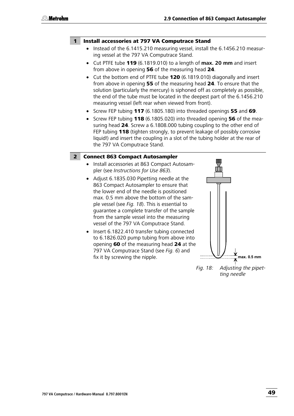 Metrohm 797 VA Computrace User Manual | Page 57 / 127