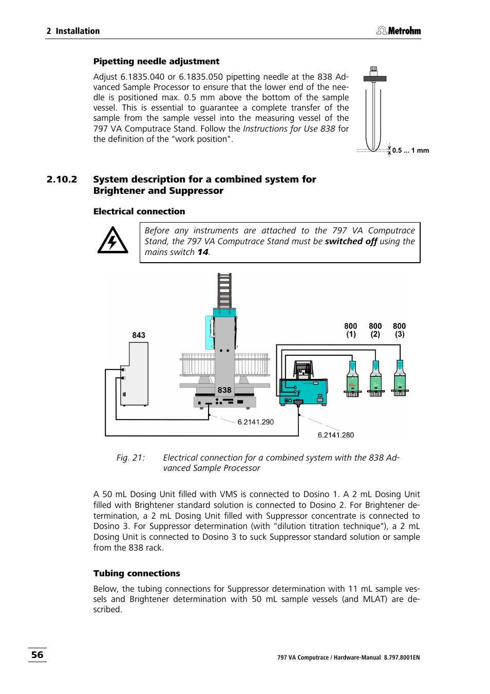 Metrohm 797 VA Computrace User Manual | Page 64 / 127