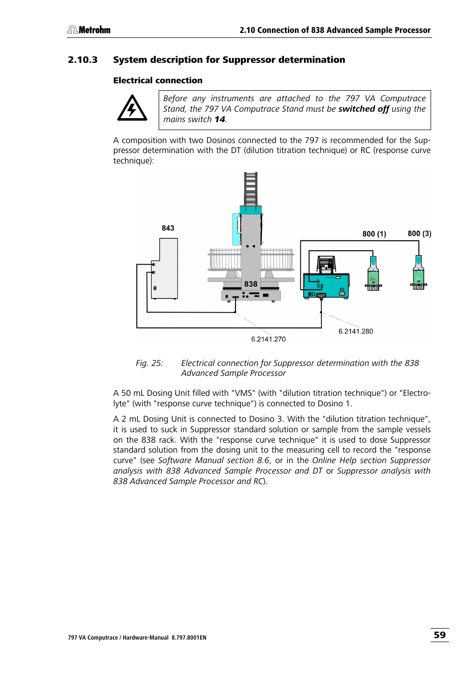 3 system description for suppressor determination, System description for suppressor determination | Metrohm 797 VA Computrace User Manual | Page 67 / 127