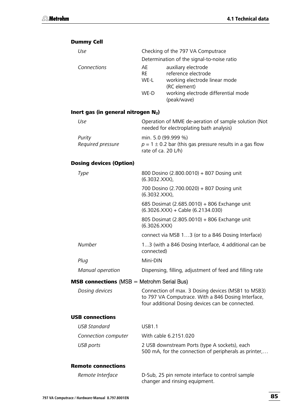 Metrohm 797 VA Computrace User Manual | Page 93 / 127