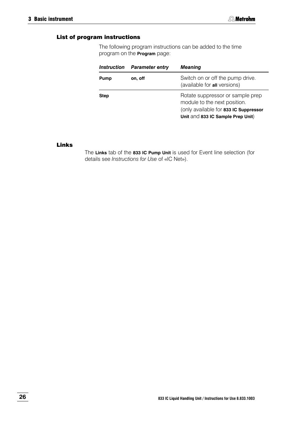 Metrohm 833 IC Liquid Handling Unit User Manual | Page 34 / 123