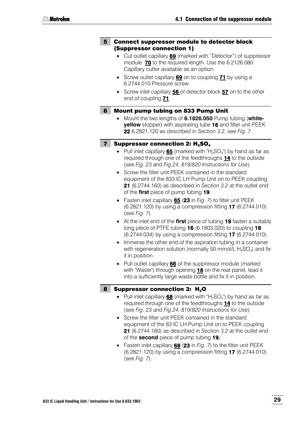 Metrohm 833 IC Liquid Handling Unit User Manual | Page 37 / 123